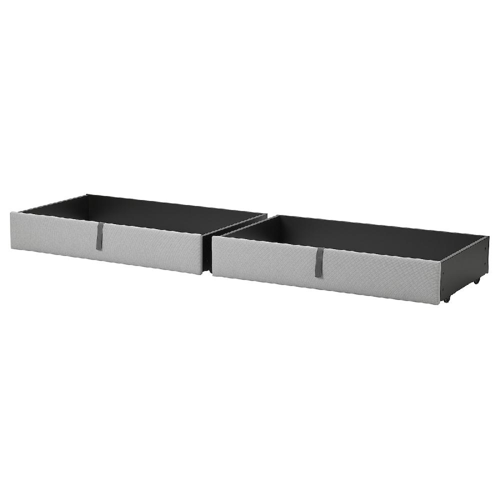 IKEA GLADSTAD Contenitore sottoletto imbottito Kabusa grigio chiaro 200 cm