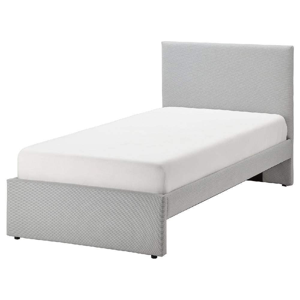 IKEA GLADSTAD Struttura letto imbottita Kabusa grigio chiaro 90x200 cm