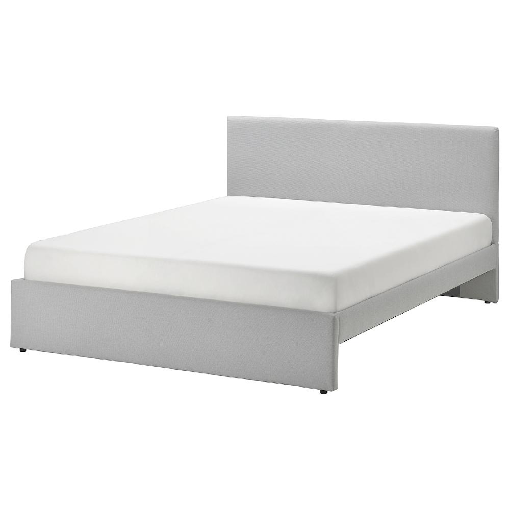 IKEA GLADSTAD Struttura letto imbottita Kabusa grigio chiaro 160x200 cm
