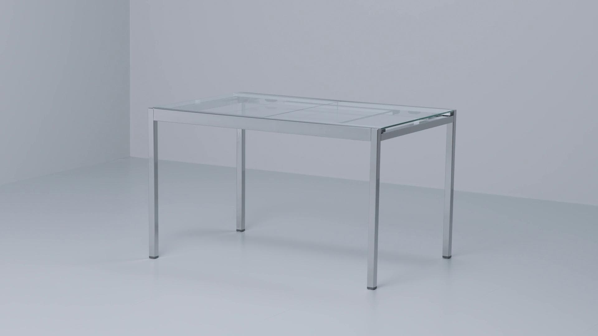 IKEA GLIVARP Tavolo Allungabile Trasparente/cromato 125/188x85 Cm
