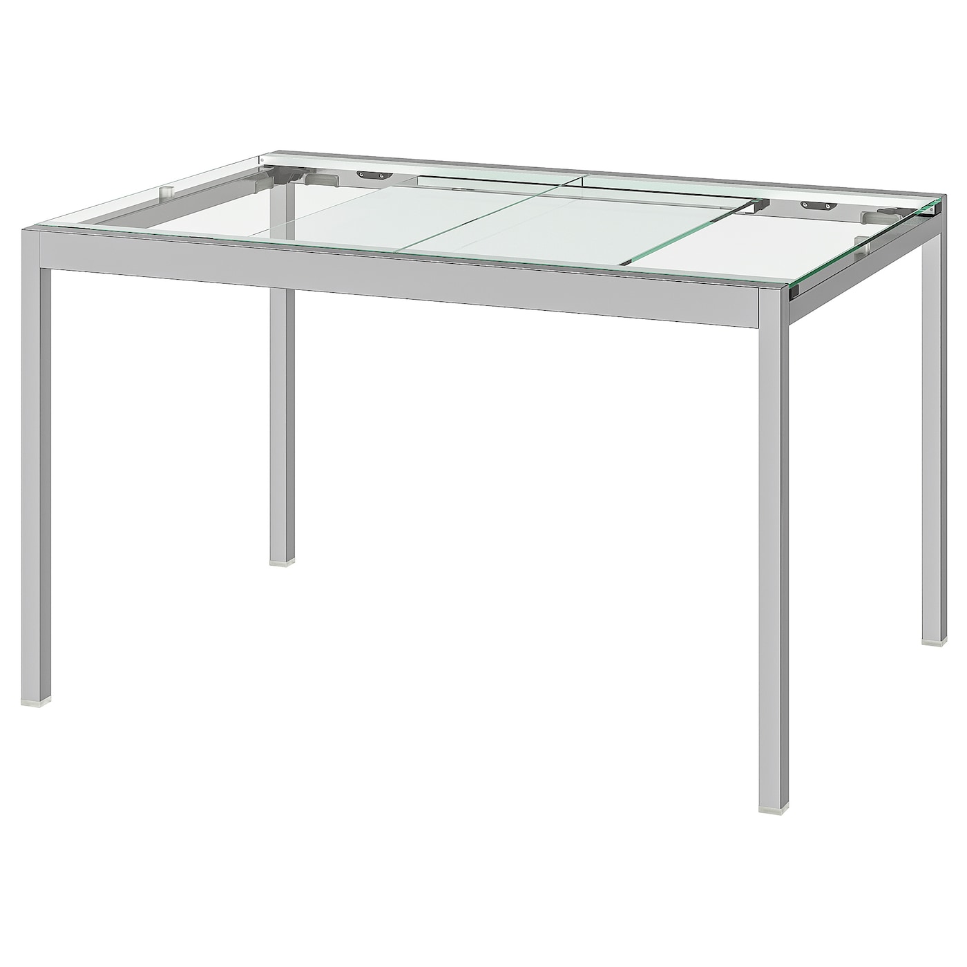 IKEA GLIVARP Tavolo allungabile trasparente/cromato 125/188x85 cm
