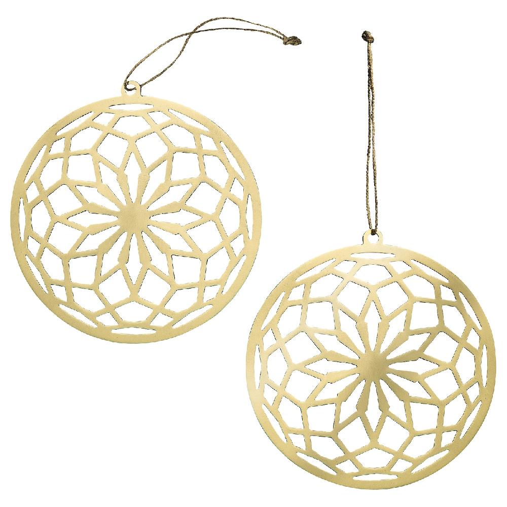 IKEA GOKVÄLLÅ Set di 2 decorazioni da appendere color oro