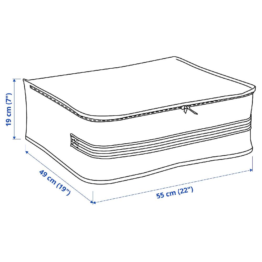 IKEA GÖRSNYGG Custodia Bianco/trasparente 55x49x19 Cm