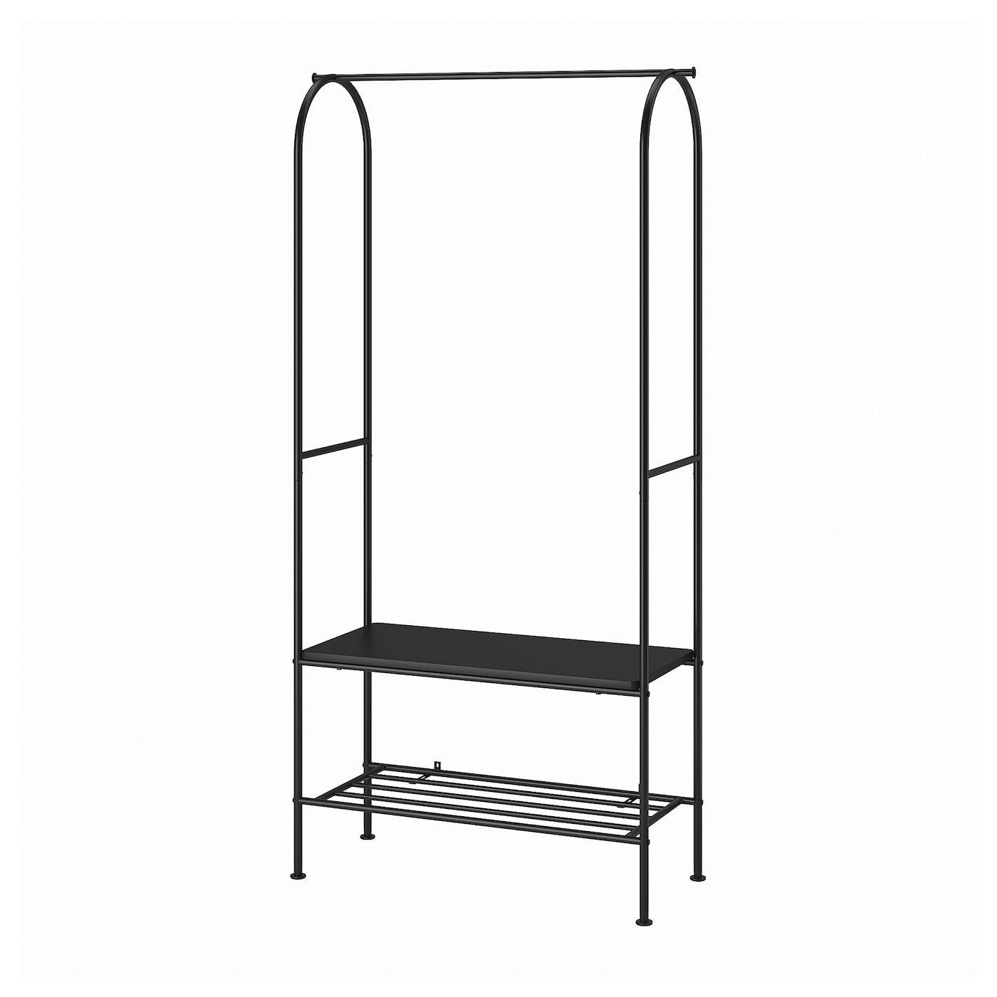 IKEA GRÅFJÄLLET Attaccapanni/rastrelliera scarpe antracite 90x36x175 cm