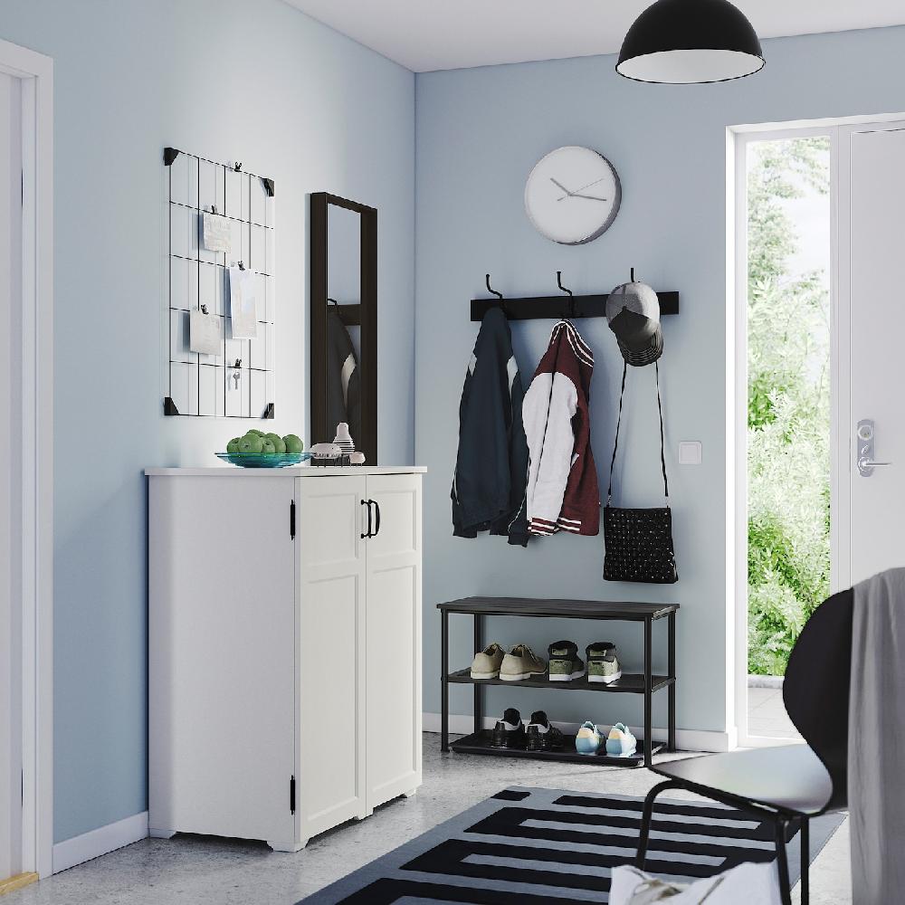 IKEA GREÅKER / NIPÅSEN Set Mobili Ingresso 4 Pezzi Bianco/nero