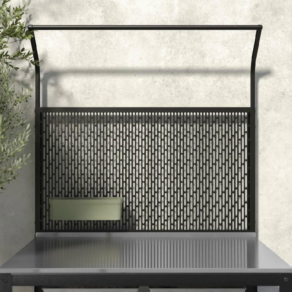 IKEA GRILLSKÄR Isola Cucina Con Pannello Di Fondo Con Ante Inox/da Esterno 86x61x176 Cm