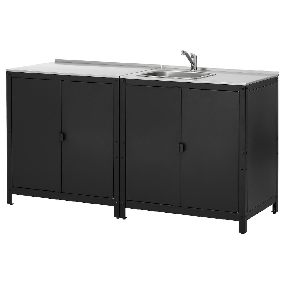 IKEA GRILLSKÄR Mobile con lavello/mobile esterno inox 172x61 cm