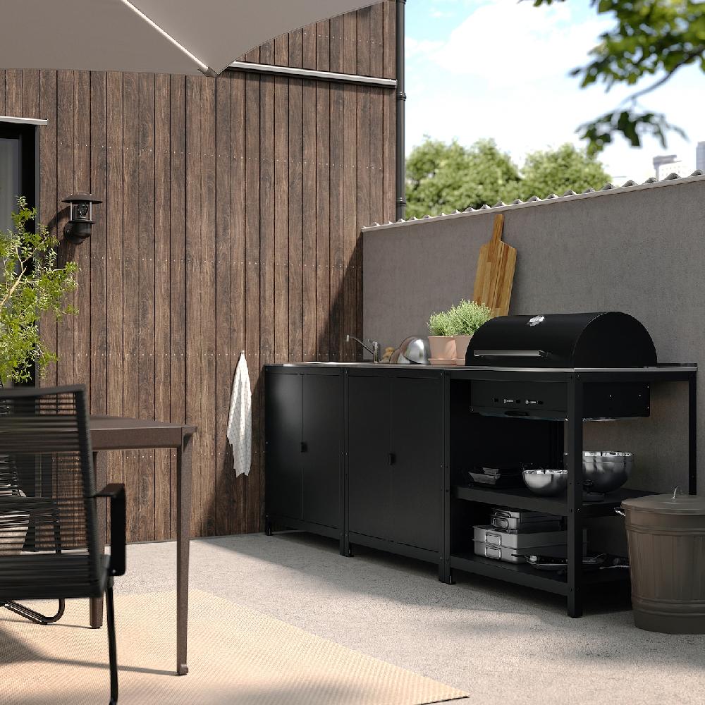 IKEA GRILLSKÄR Mobile Lavello/barbecue Carbon Est Inox 258x61 Cm