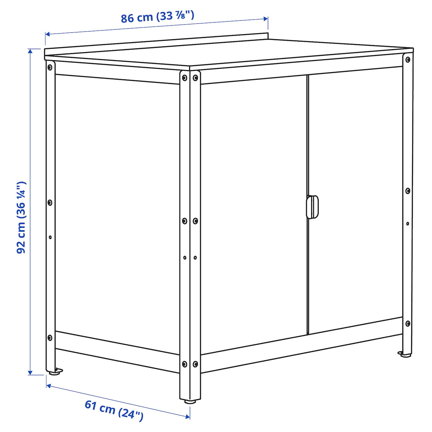 IKEA GRILLSKÄR Scaffale Per Isola Cucina Inox 86x61 Cm