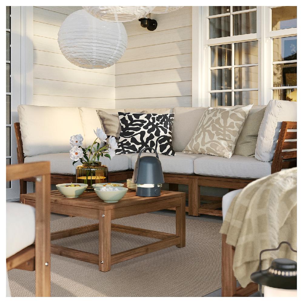 IKEA GRÖNKNAVEL Fodera Per Cuscino Nero Bianco/da Esterno Interno 50x50 Cm