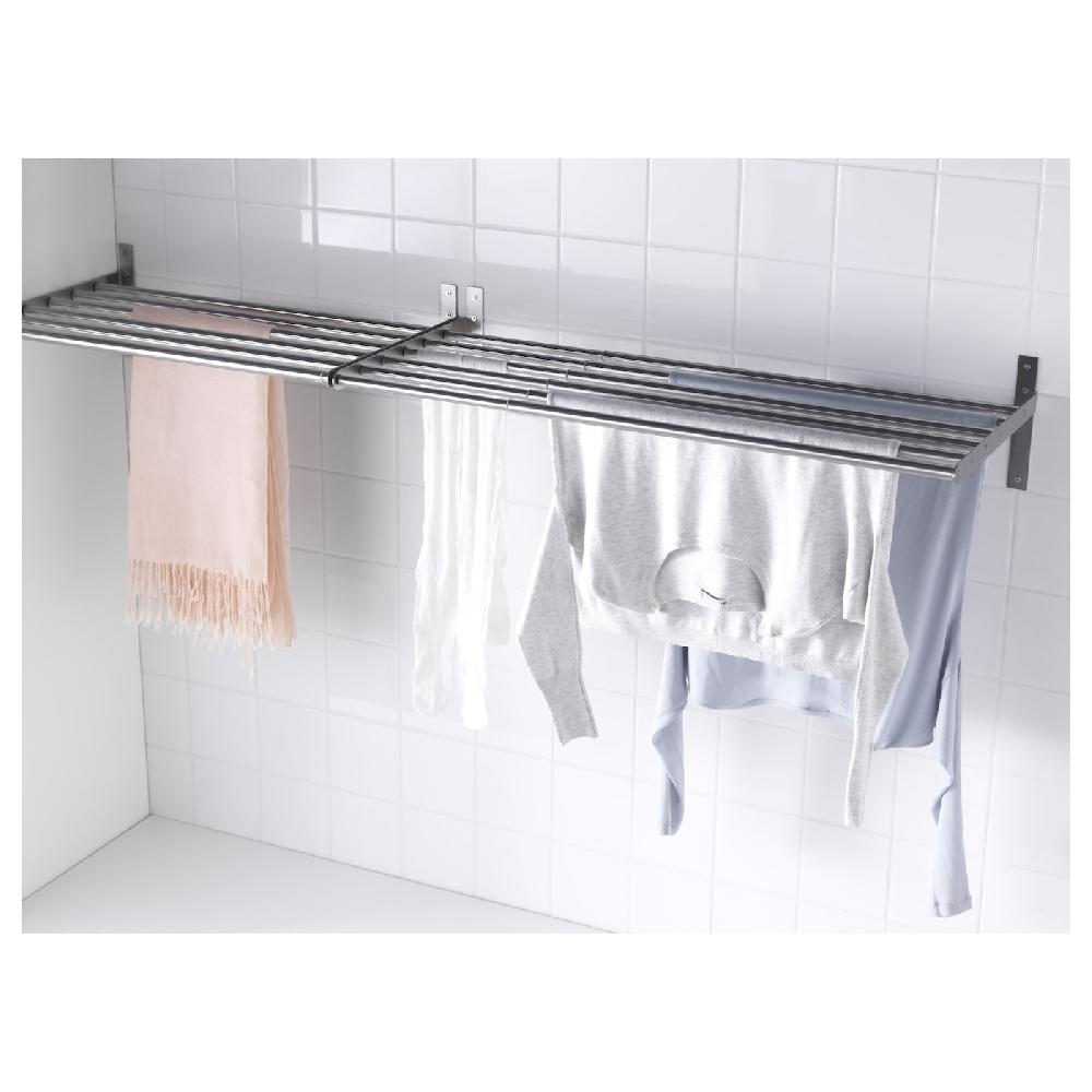 IKEA GRUNDTAL Stendibiancheria Da Parete Inox 67-120 Cm
