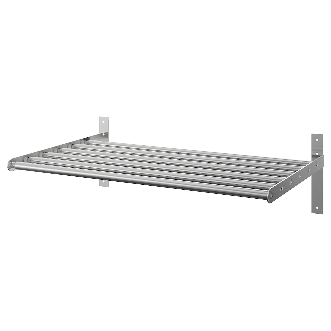 IKEA GRUNDTAL Stendibiancheria da parete inox 67-120 cm
