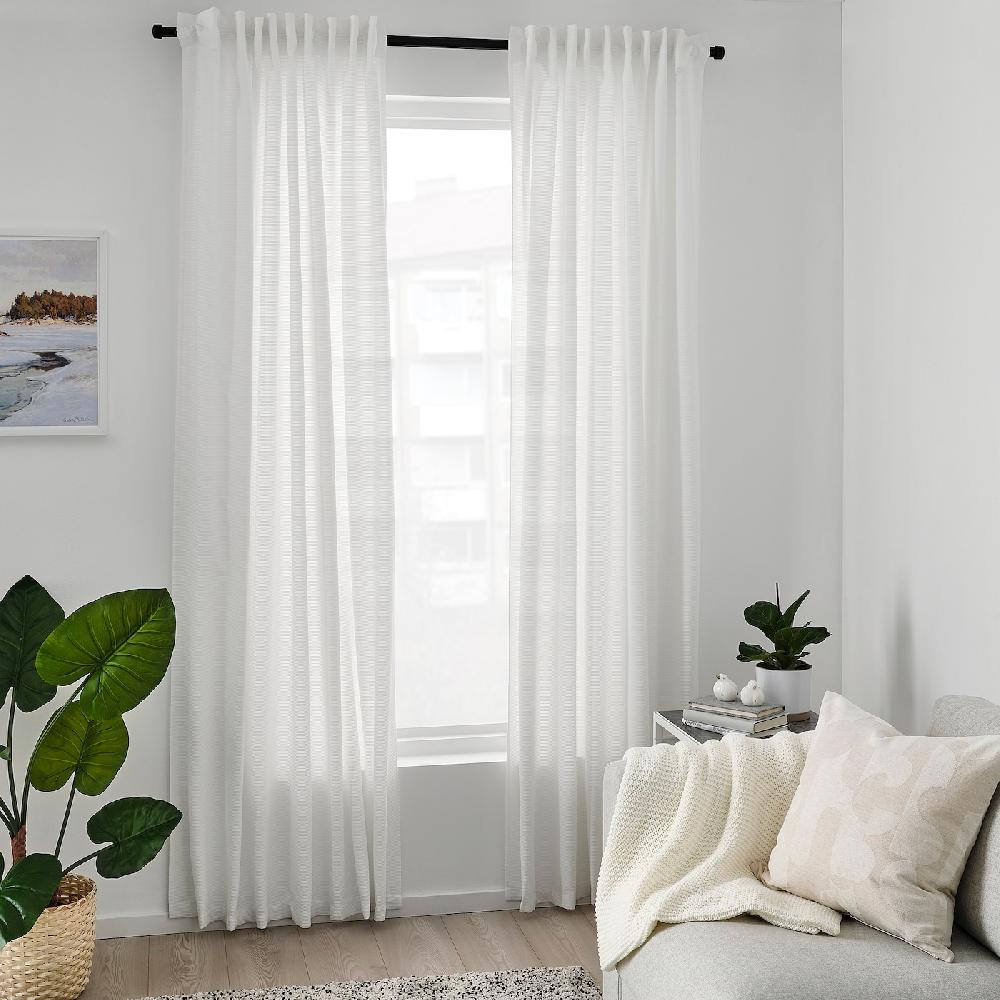 IKEA GUNNLAUG Tenda Fonoassorbente Bianco 145x300 Cm
