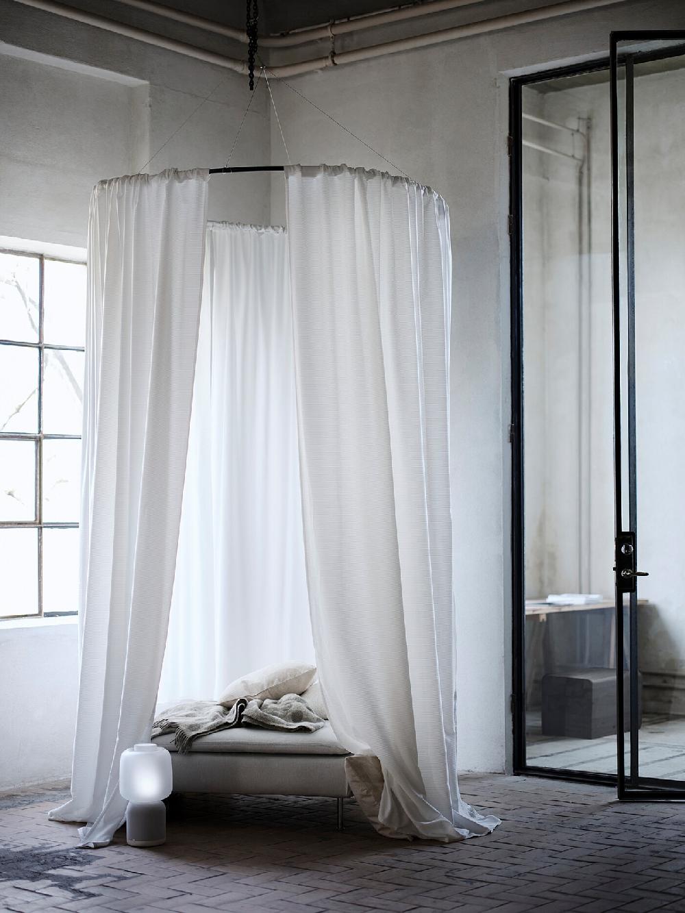IKEA GUNNLAUG Tenda Fonoassorbente Bianco 145x300 Cm