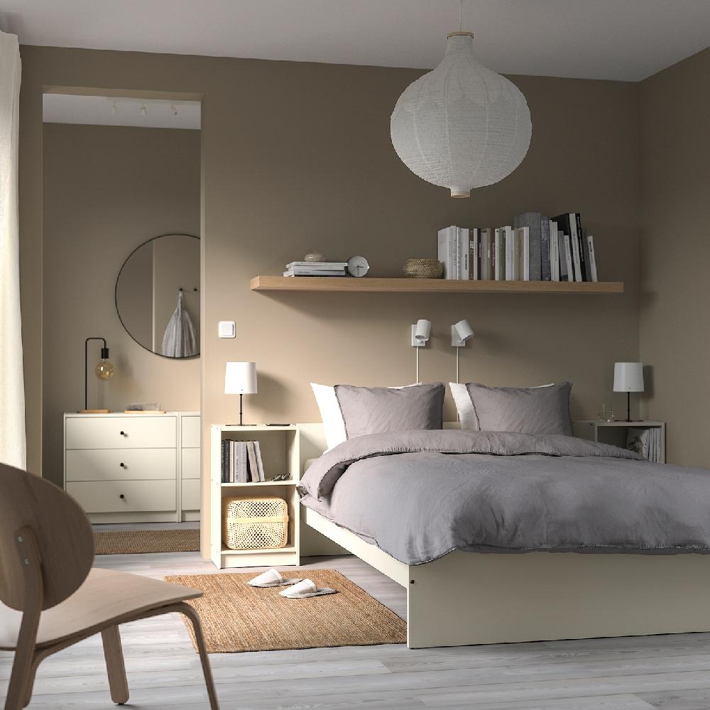 IKEA GURSKEN Struttura Letto Con Testiera Beige Chiaro/Luröy 140x200 Cm