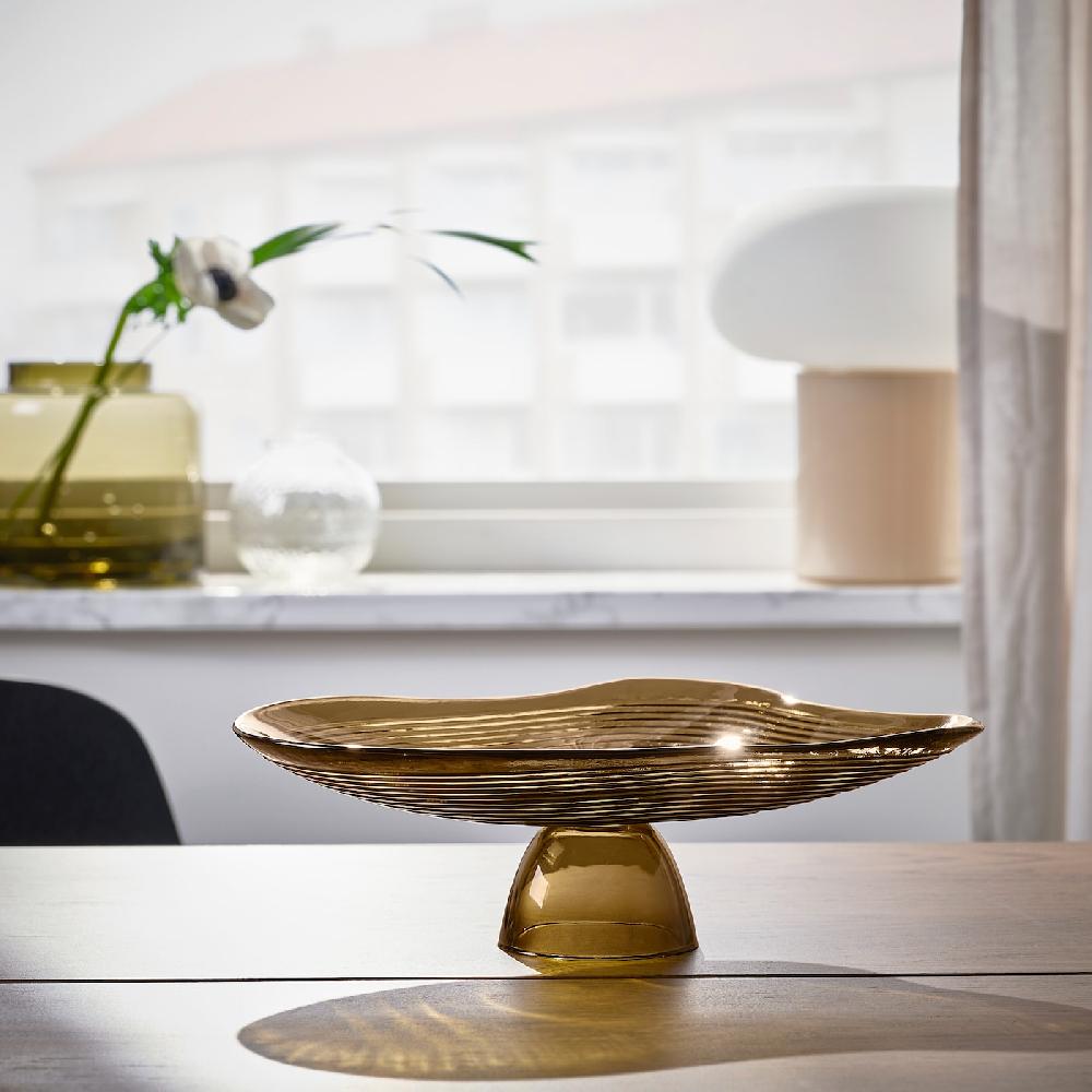 IKEA HÄCKPOPPEL Ciotola Decorativa Con Base Marrone 24 Cm