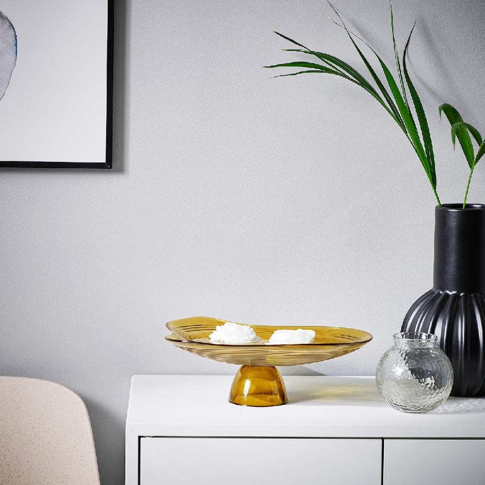 IKEA HÄCKPOPPEL Ciotola Decorativa Con Base Marrone 24 Cm