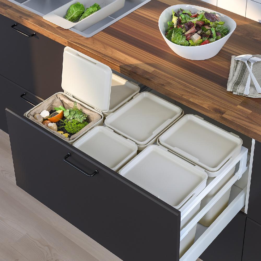 IKEA HÅLLBAR Struttura Secchi Per Differenziata Bianco 80 Cm