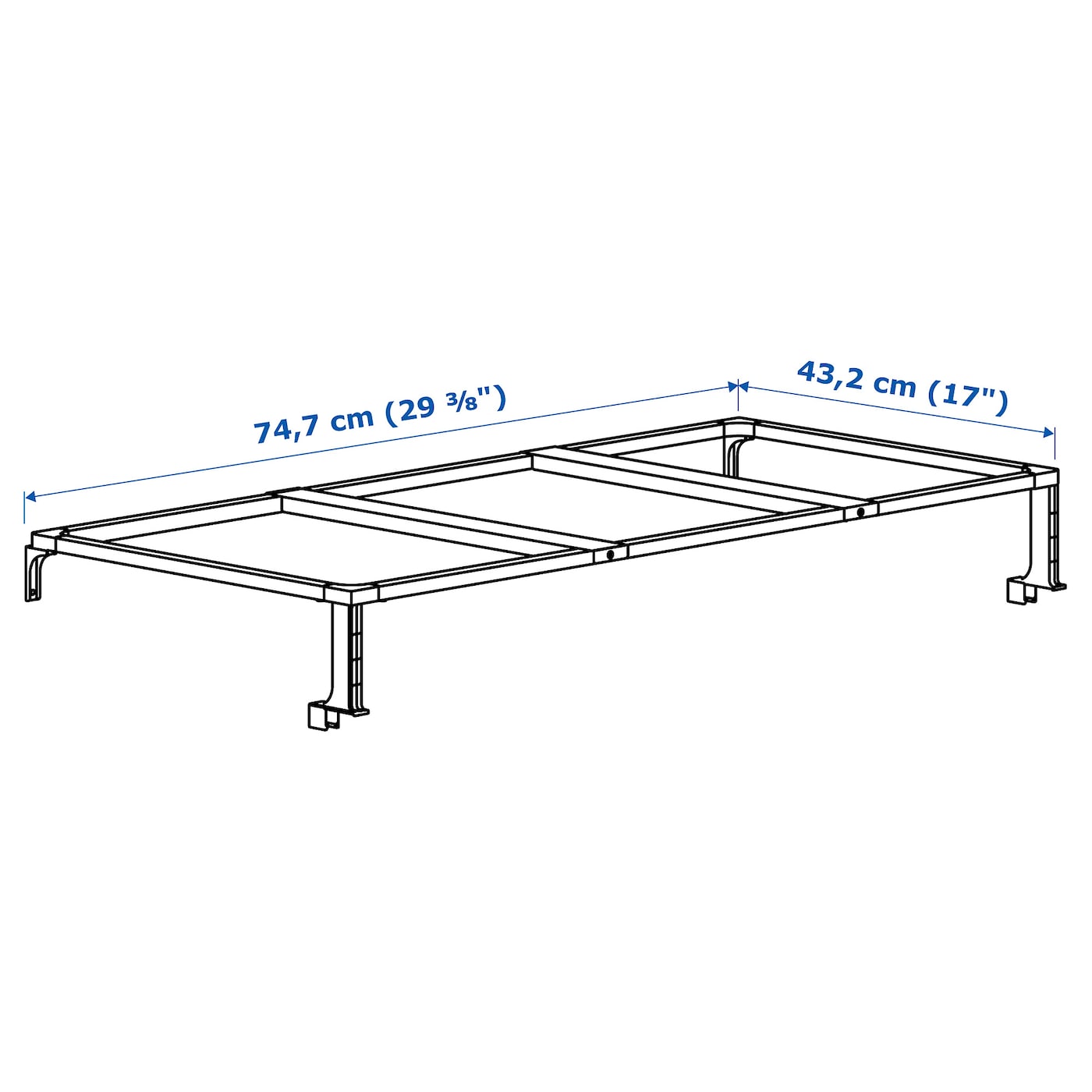 IKEA HÅLLBAR Struttura Secchi Per Differenziata Bianco 80 Cm