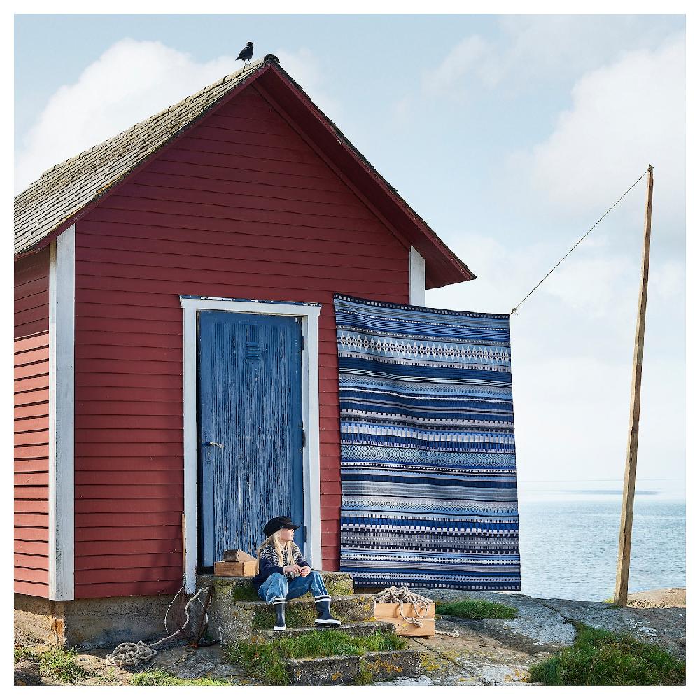 IKEA HARSVANS Tappeto Tessitura Piatta Fantasia Scura 170x240 Cm