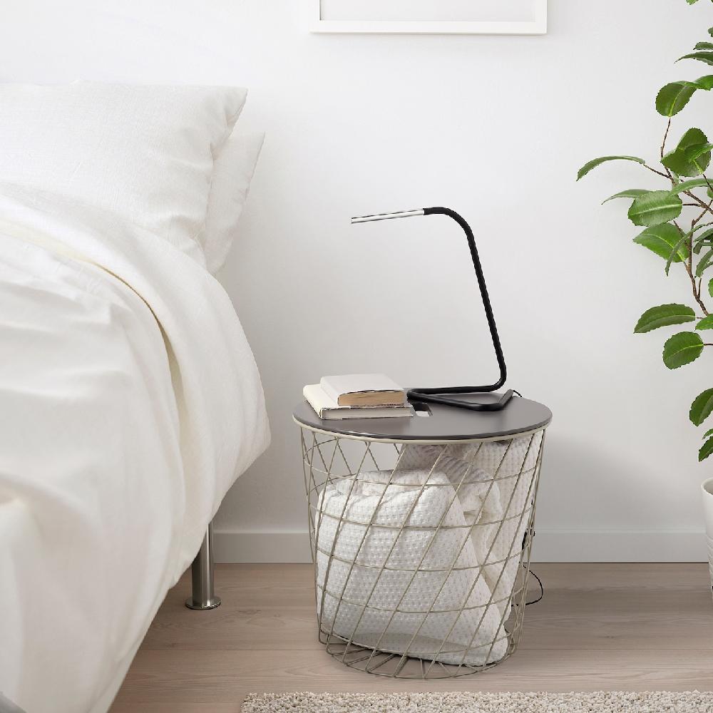 IKEA HÅRTE Lampada Da Lavoro A LED Nero/color Argento