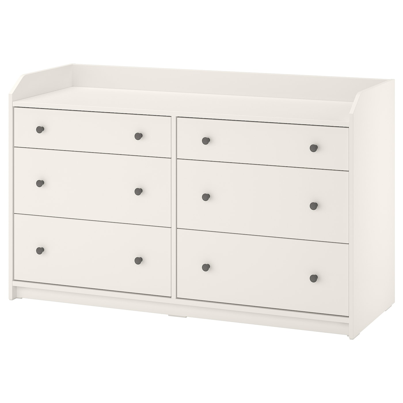 IKEA HAUGA Cassettiera Con 6 Cassetti Bianco 138x84 Cm