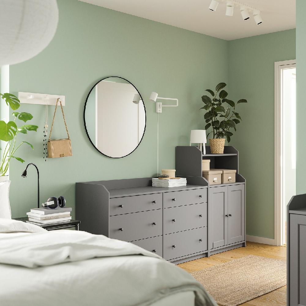 IKEA HAUGA Combinazione Di Mobili Grigio 208x116 Cm