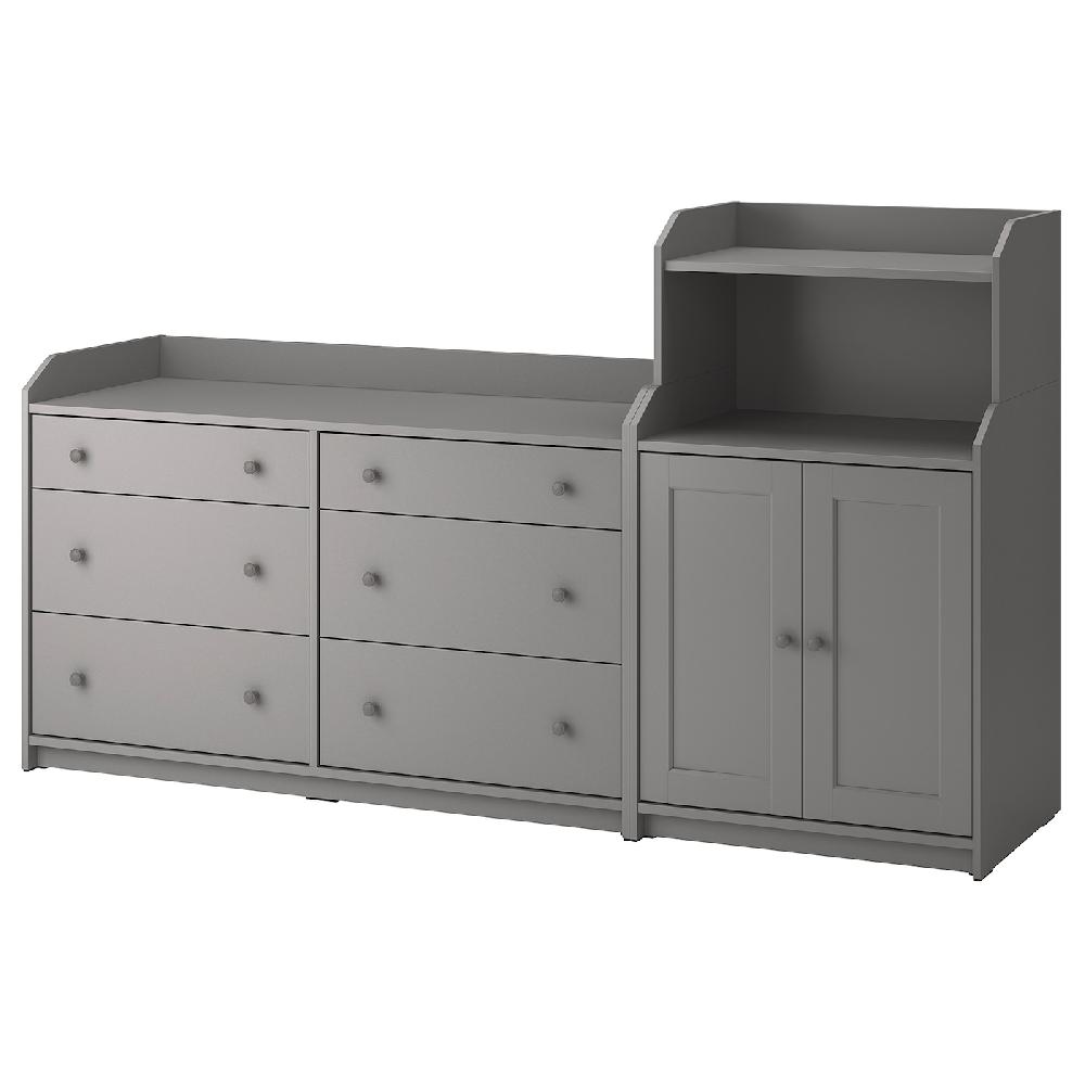 IKEA HAUGA Combinazione di mobili grigio 208x116 cm