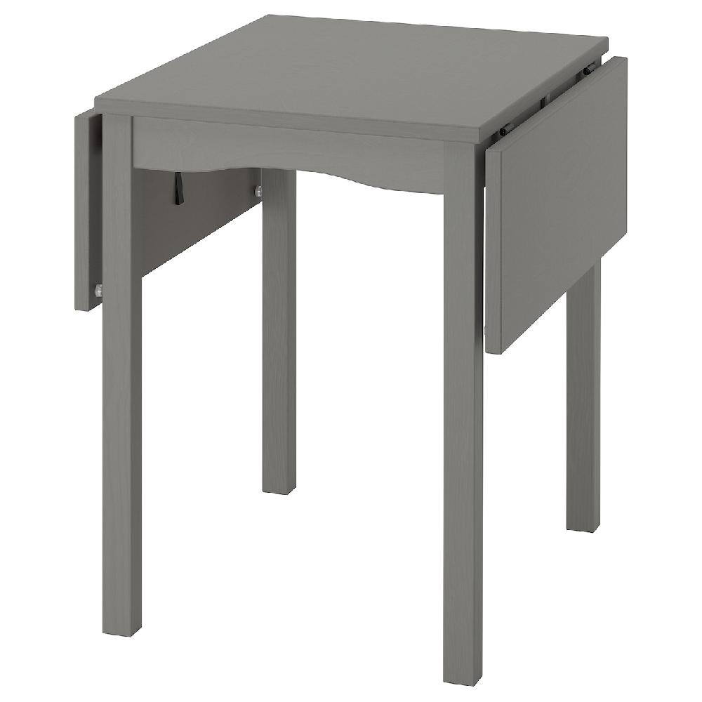 IKEA HAUGA Tavolo con ribalta grigio/impiallacciatura di betulla 55/82/109x74 cm