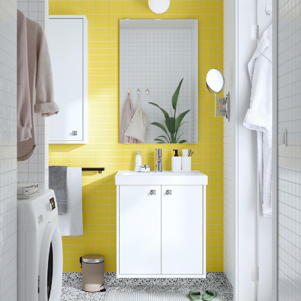 IKEA HAVBÄCK / ORRSJÖN Mobile Lavabo/ante/lavabo/miscelat Bianco 62x49x69 Cm