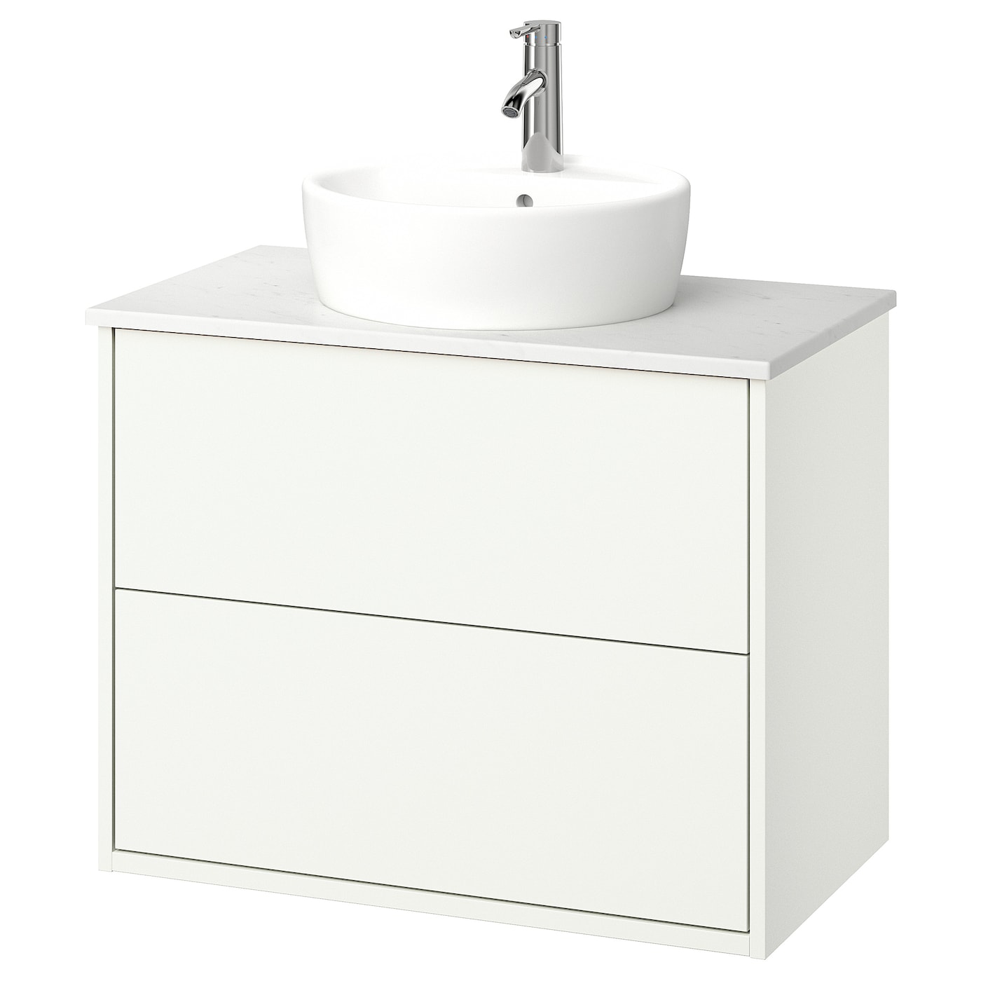 IKEA HAVBÄCK / TÖRNVIKEN Mobile lavabo/cassetti/lavabo/misc bianco/bianco effetto marmo 82x49x79 cm