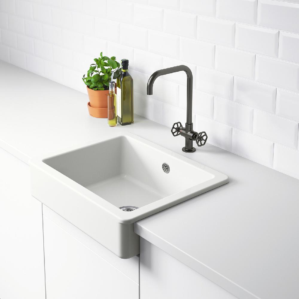 IKEA HAVSEN Lavello Con Frontale A Vista Bianco 62x48 Cm