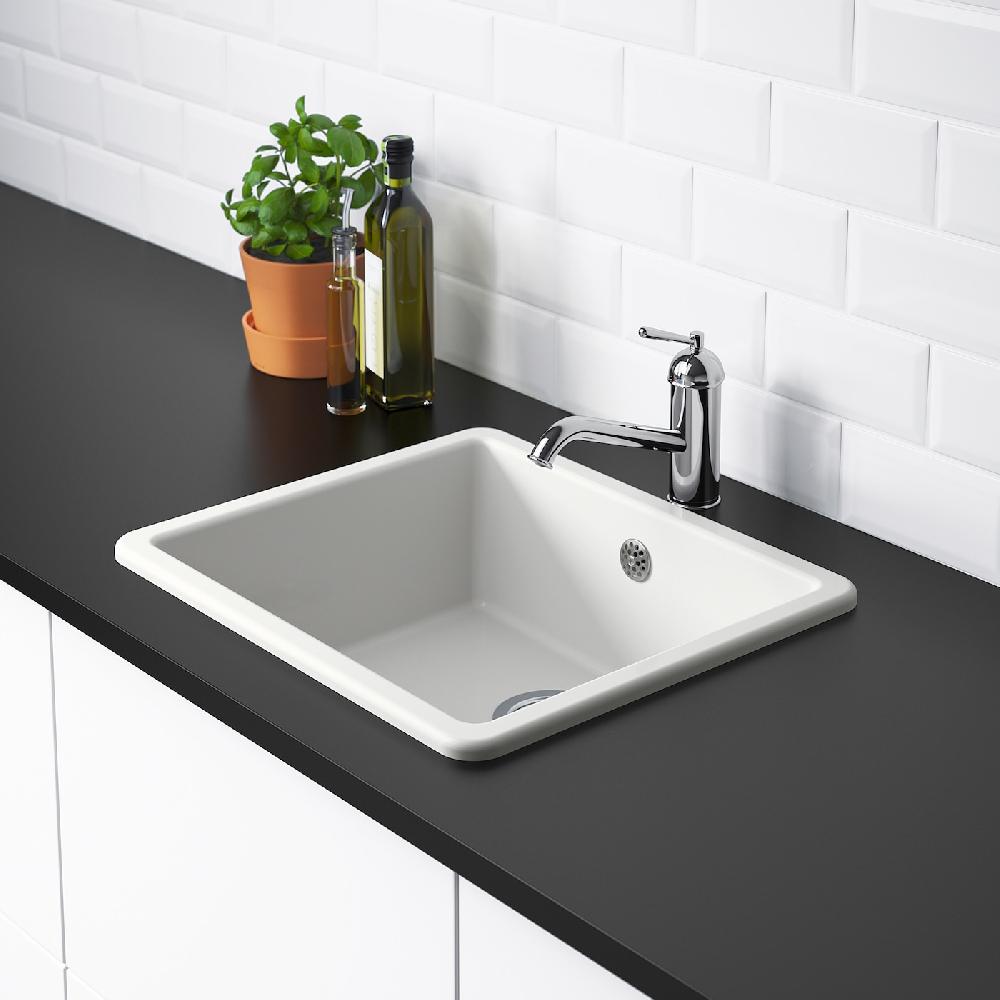 IKEA HAVSEN Lavello Da Incasso 1 Vasca Bianco 53x47 Cm