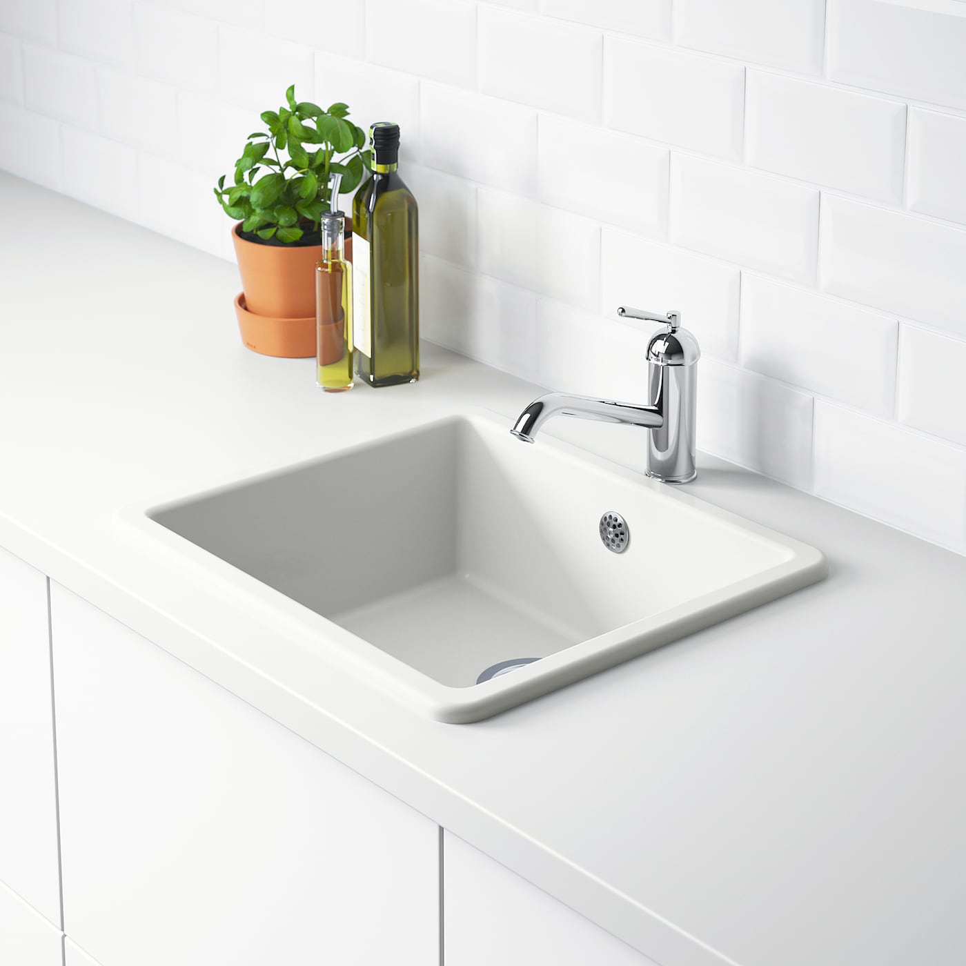 IKEA HAVSEN Lavello Da Incasso 1 Vasca Bianco 53x47 Cm