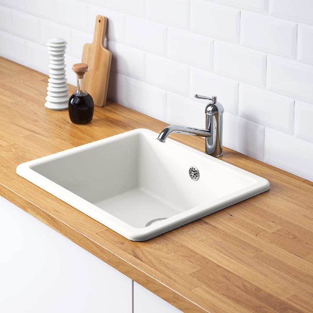 IKEA HAVSEN Lavello Da Incasso 1 Vasca Bianco 53x47 Cm