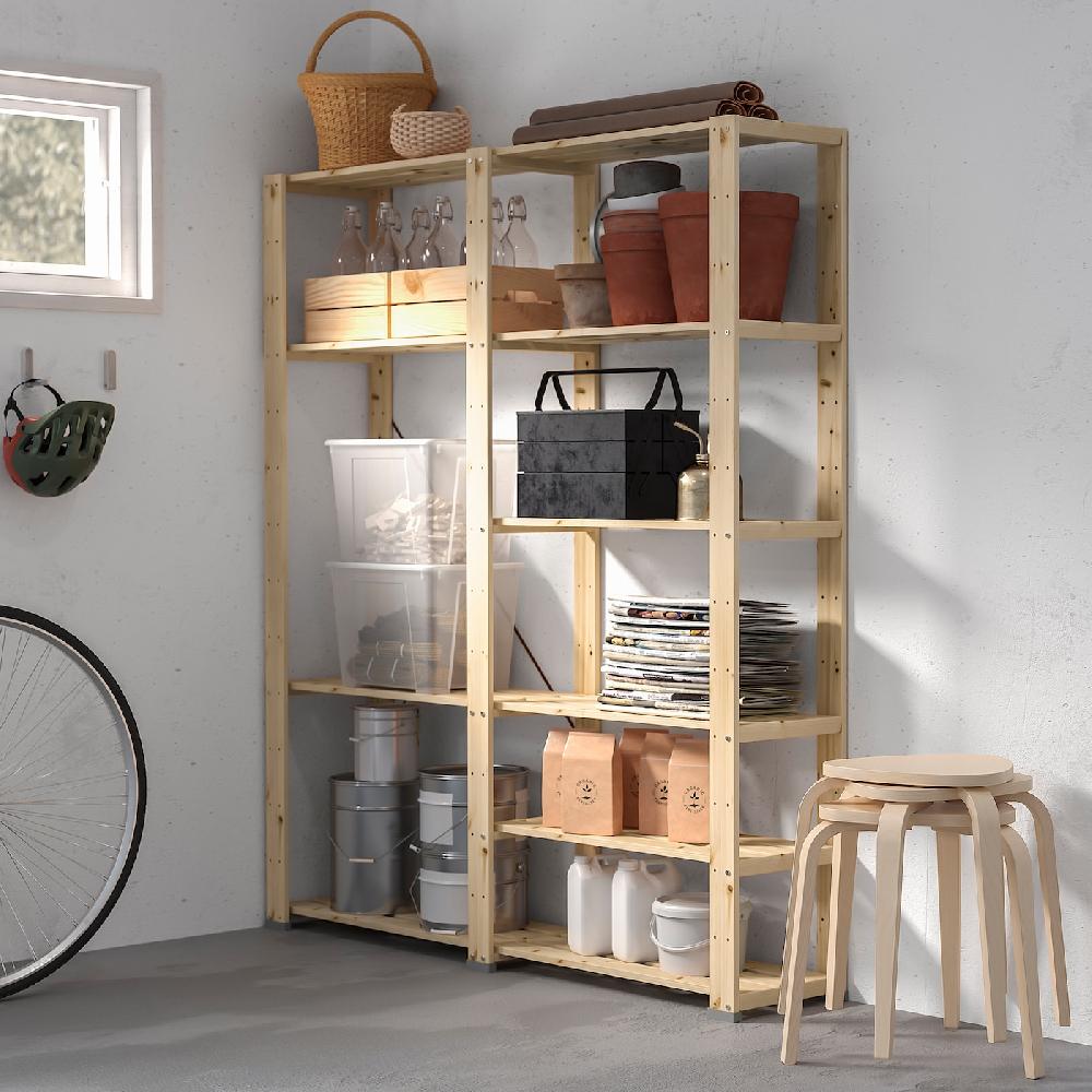 IKEA HEJNE 2 Sezioni Con Cappucci/pino 154x31x172 Cm