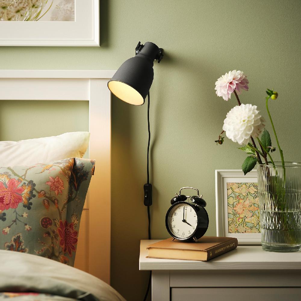 IKEA HEKTAR Faretto Da Parete/con Morsetto Grigio Scuro