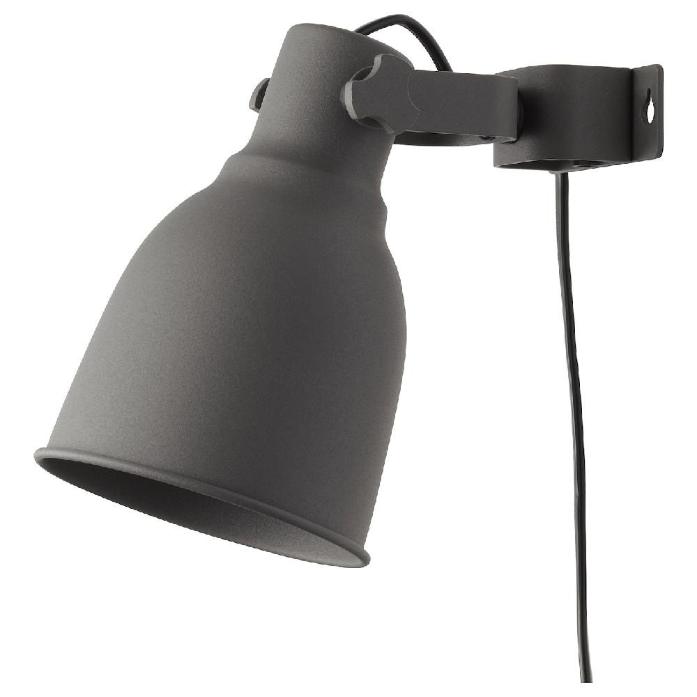 IKEA HEKTAR Faretto da parete/con morsetto grigio scuro