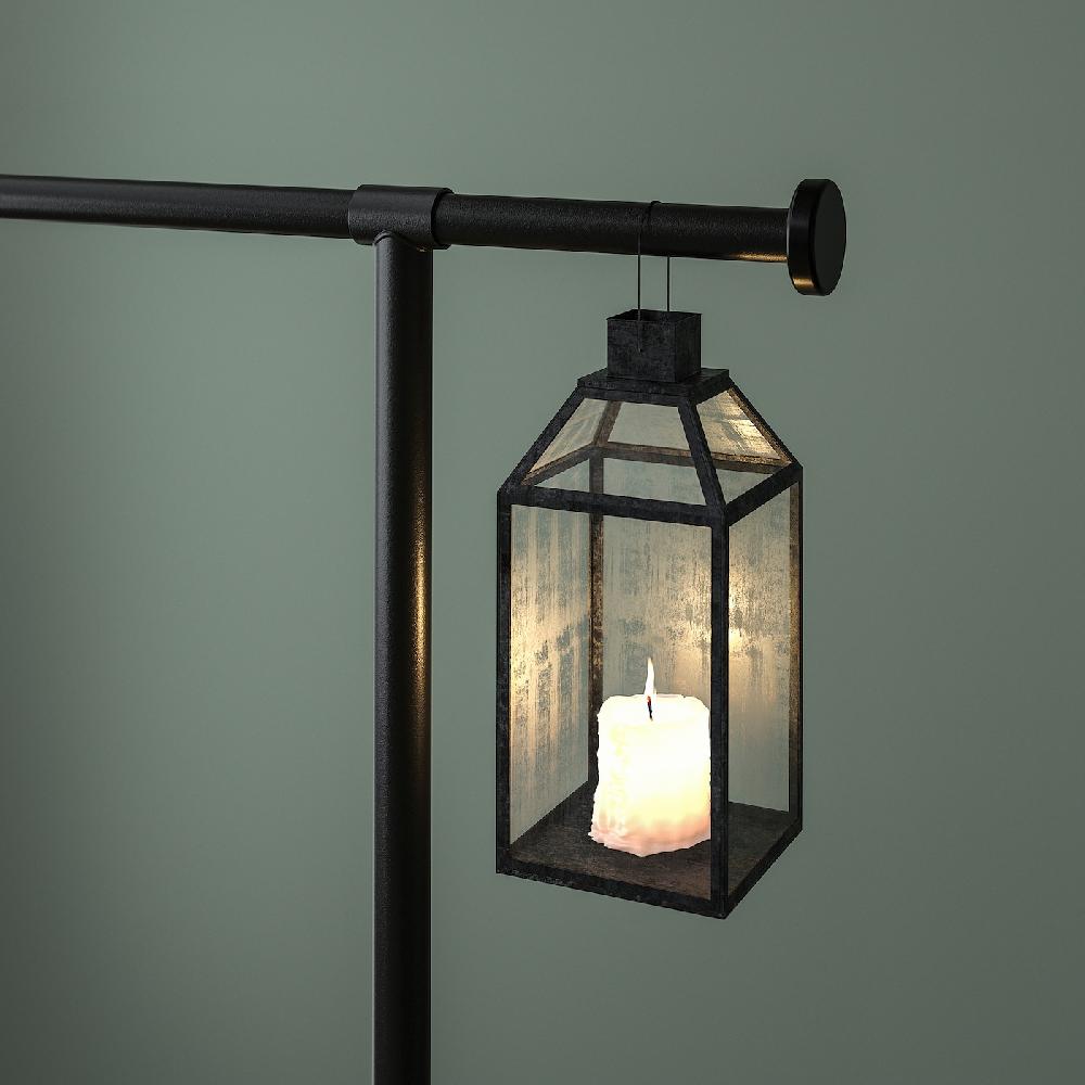 IKEA HELGEÖ Barra Decorativa Da Tavolo Nero Regolabile/da Esterno Interno 115/235x116 Cm