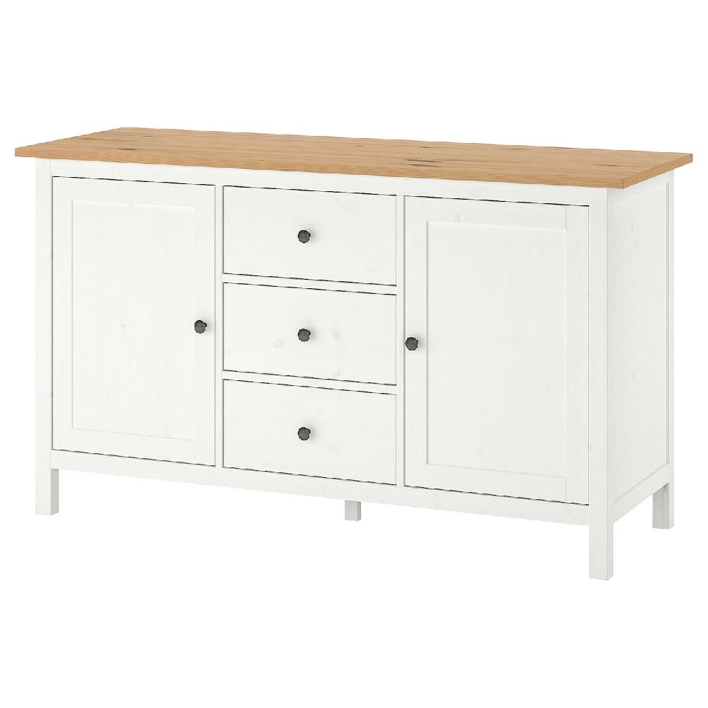 IKEA HEMNES Buffet mordente bianco/marrone chiaro 157x88 cm