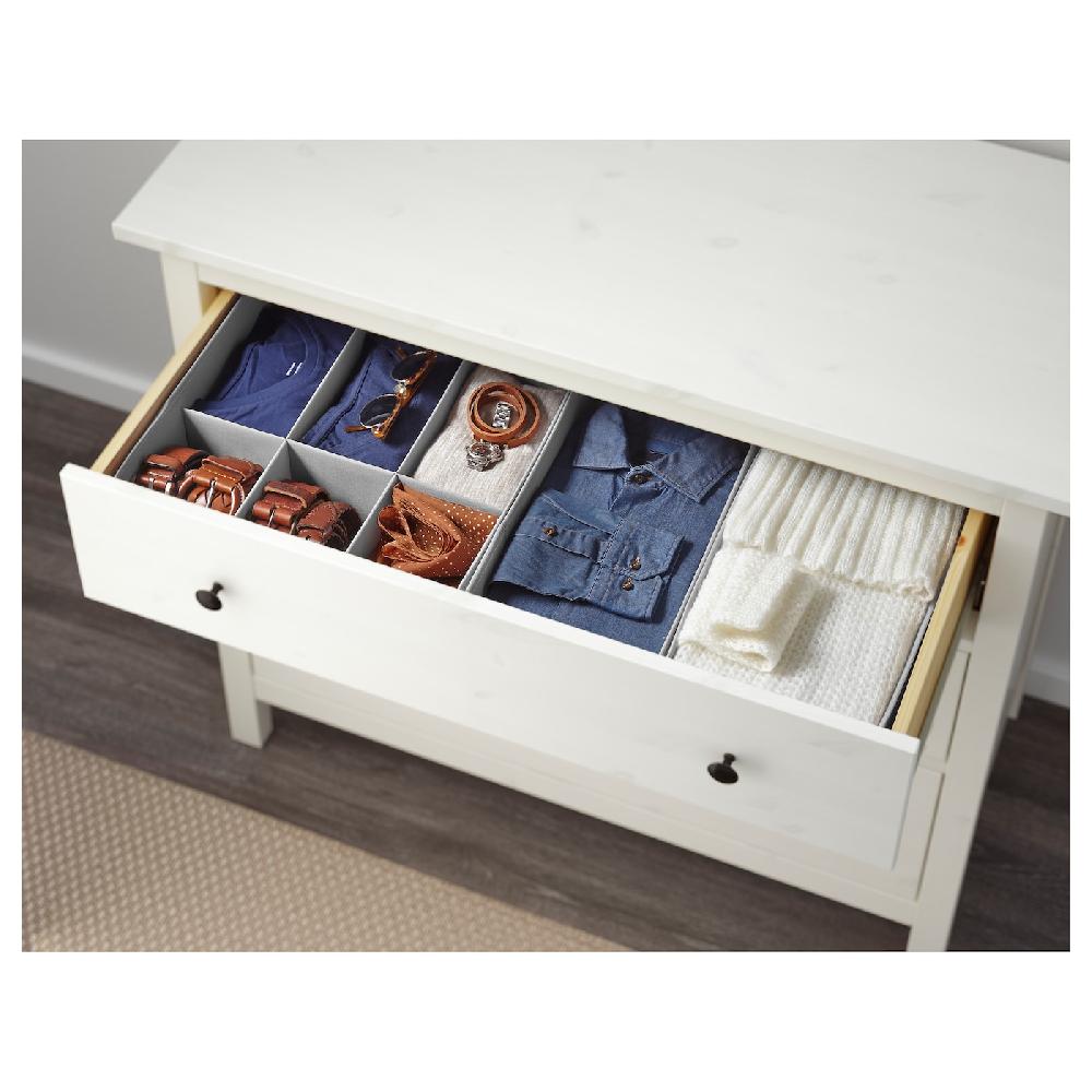 IKEA HEMNES Cassettiera Con 3 Cassetti Mordente Bianco 108x96 Cm