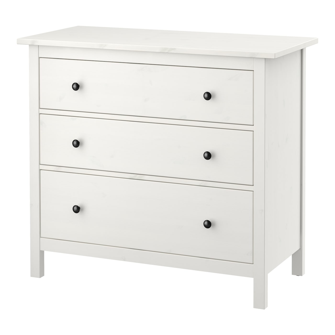 IKEA HEMNES Cassettiera con 3 cassetti mordente bianco 108x96 cm