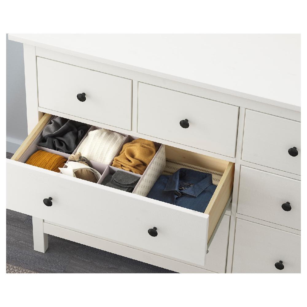 IKEA HEMNES Cassettiera Con 8 Cassetti Mordente Bianco 160x96 Cm