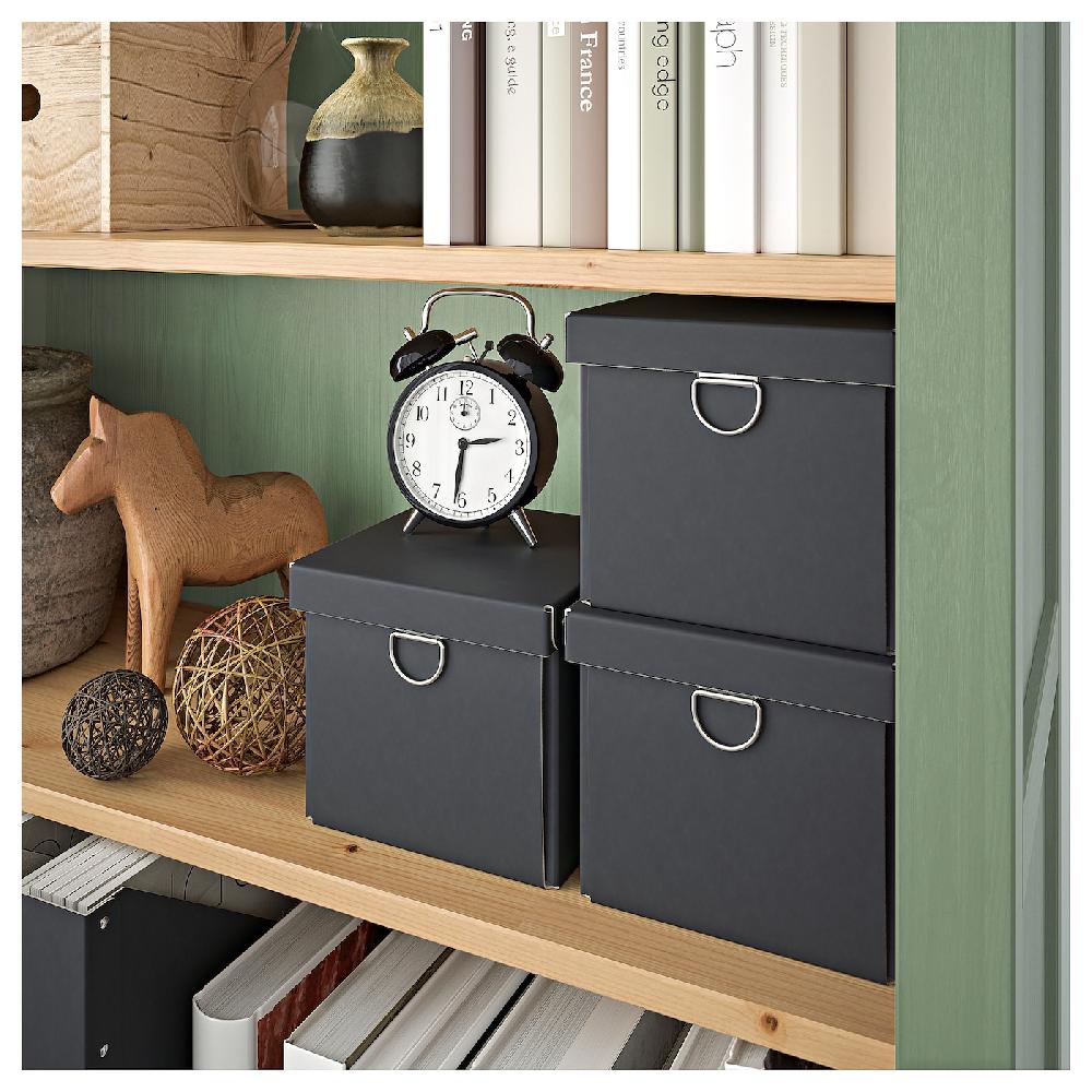 IKEA HEMNES Libreria Grigio-verde/mordente Marrone Chiaro 90x197 Cm