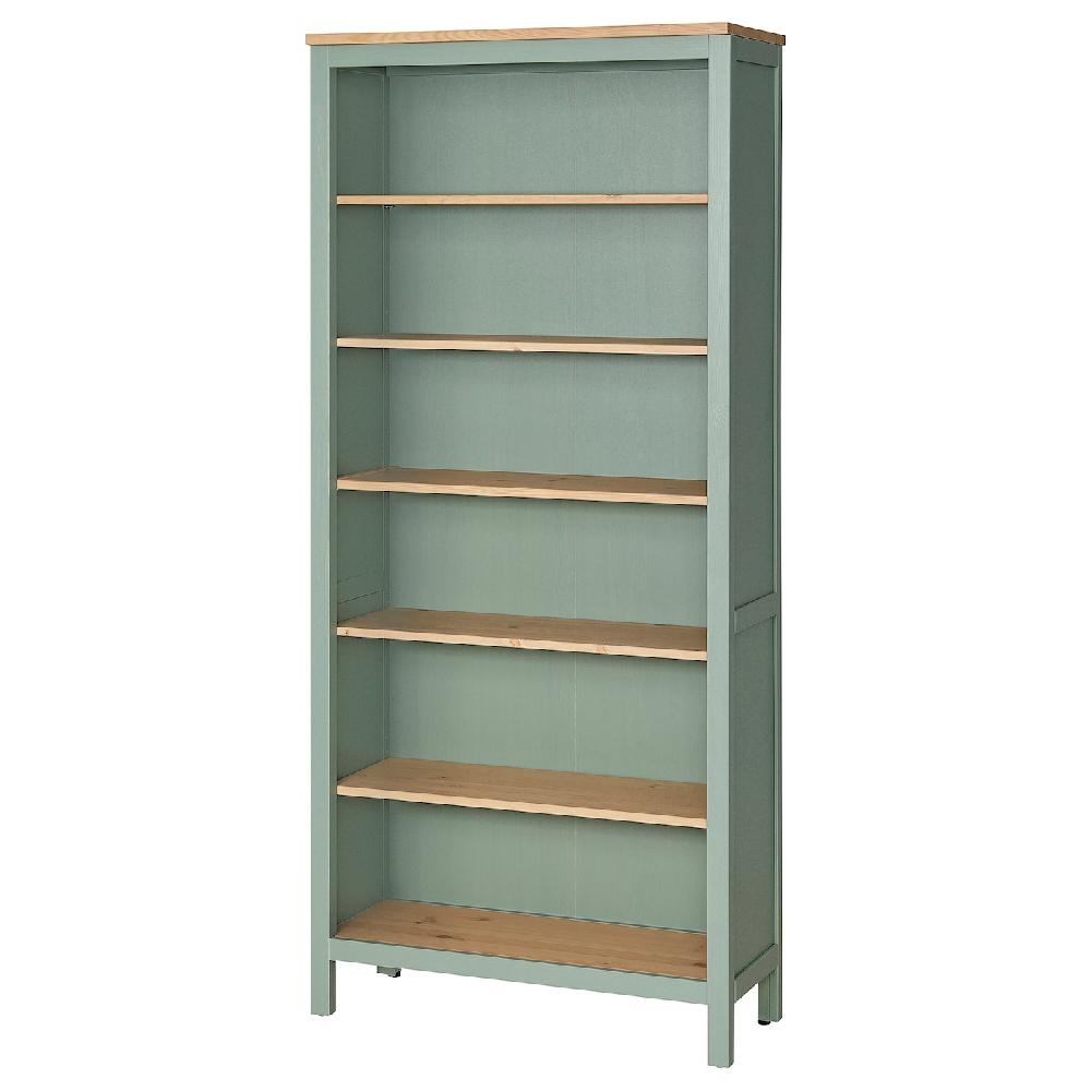 IKEA HEMNES Libreria grigio-verde/mordente marrone chiaro 90x197 cm IKEA HEMNES Libreria grigio-verde/mordente marrone chiaro 90x197 cm