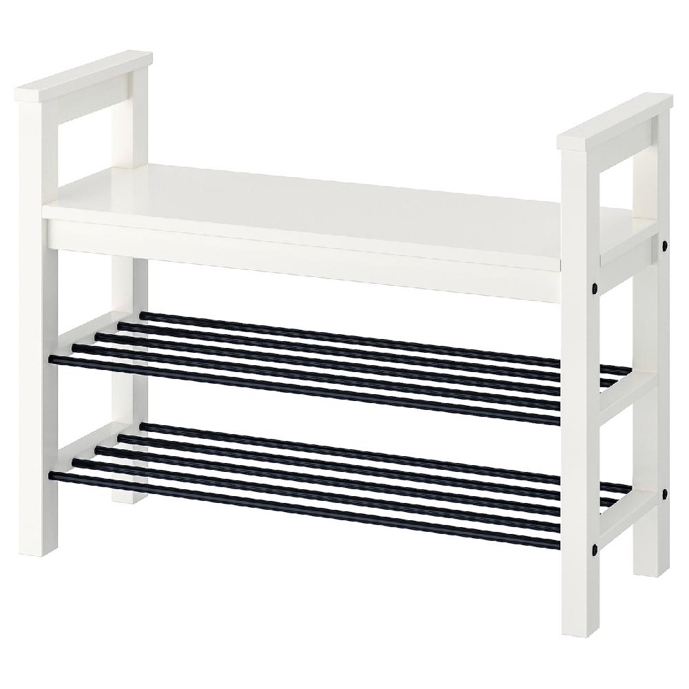 IKEA HEMNES Panca con vano per scarpe bianco 85x32x65 cm