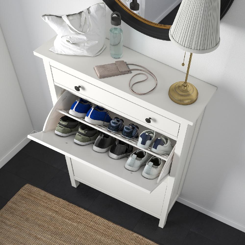IKEA HEMNES Scarpiera A 2 Scomparti Bianco 89x30x127 Cm