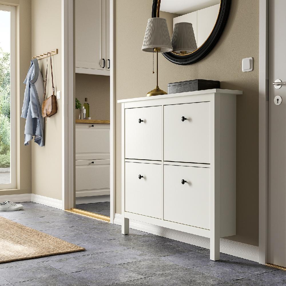 IKEA HEMNES Scarpiera A 4 Scomparti Bianco 107x22x101 Cm