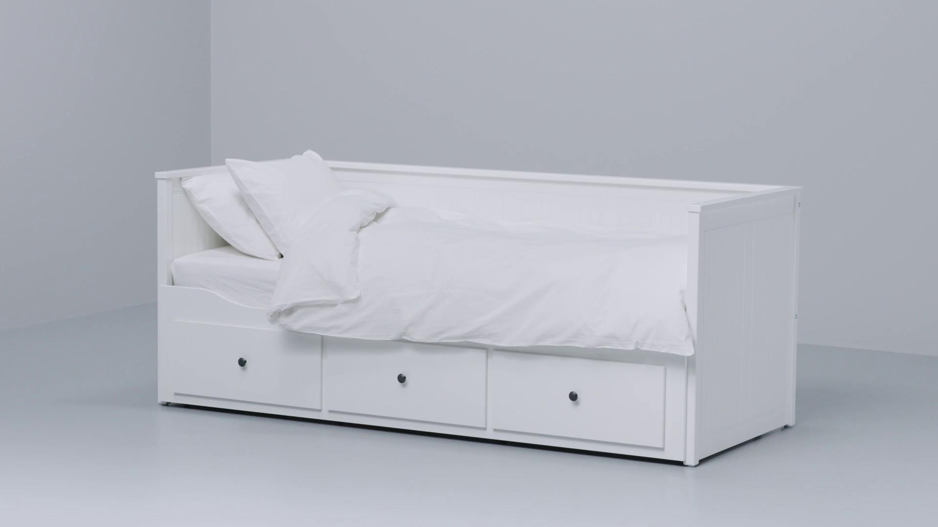 IKEA HEMNES Struttura Letto Divano/3 Cassetti Bianco 80x200 Cm