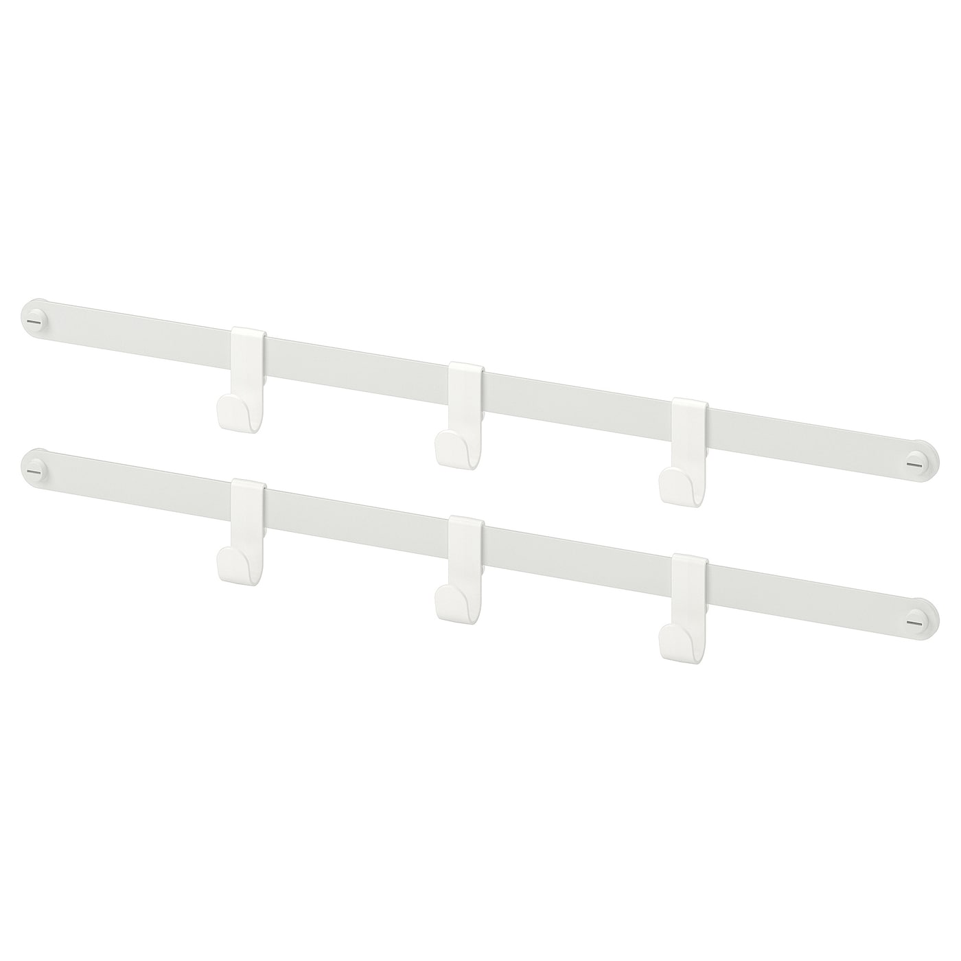IKEA HJÄLPA 2 binari di sospensione + 6 ganci bianco 55 cm